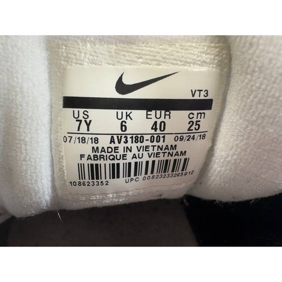 Nike Air Max Premium Black White‎ Runners 2018 Size 7 Youth Women\'s 8.5